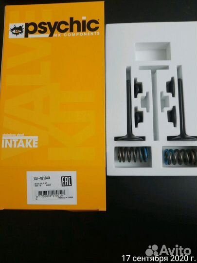 Впускные клапана с пружинами Psychic MX XU-09164IK