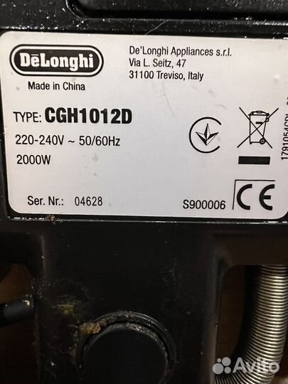 Электрогриль Delongi CGH1012D