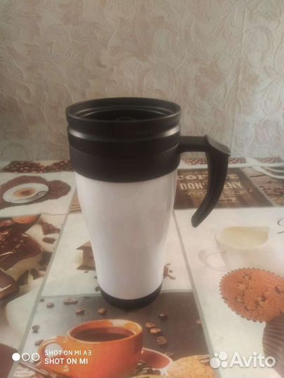 Термо кружка с ручкой