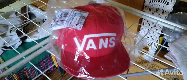 Кепка бейсболка Vans clasik drop V boys.красная фи