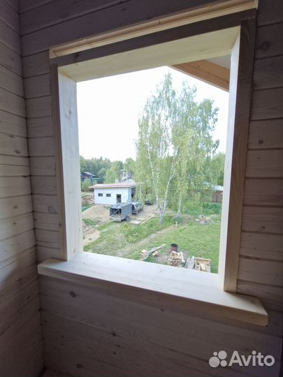 Окосячка в сруб. Обсада. Вставить окна
