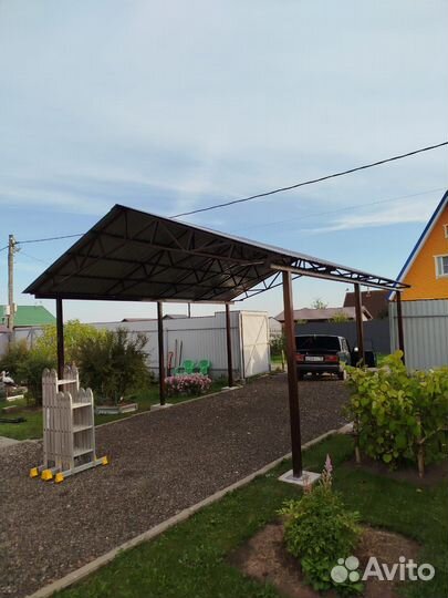 Навес двухскатный