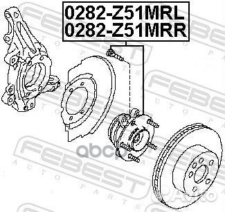 Ступица передняя правая 0282-Z51MRR Febest