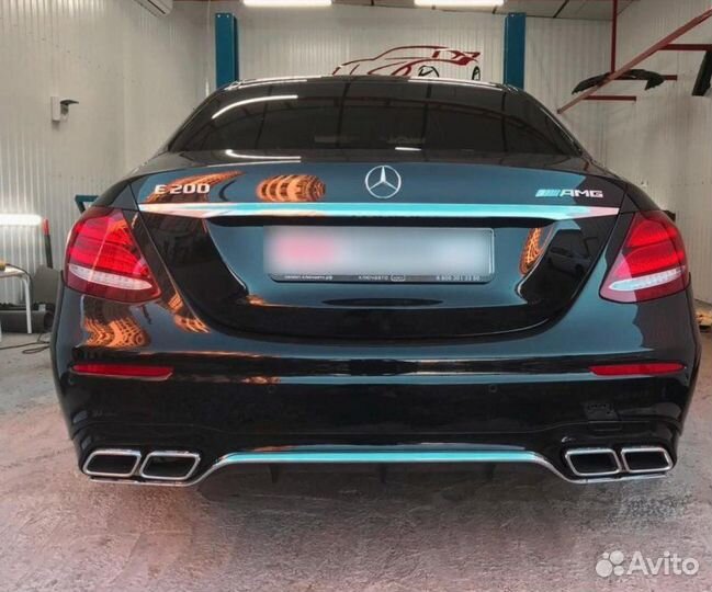 Диффузор E-class w213 63s AMG хром+насадки