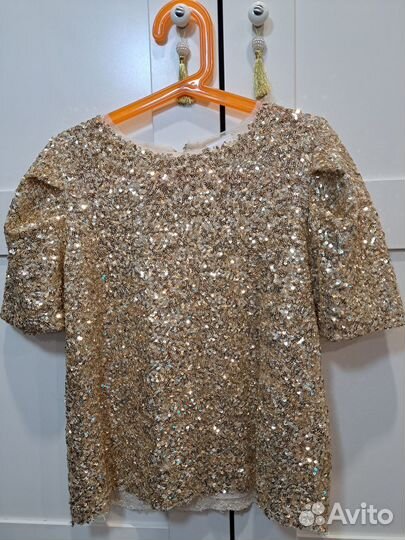 Топ с пайетками zara для девочки