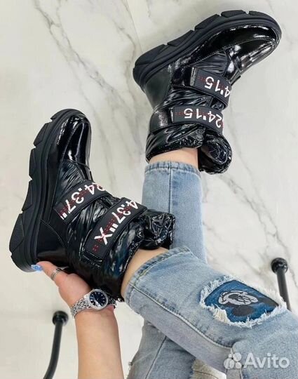 Ботинки зимние дутики женские