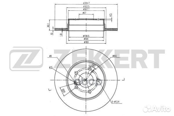 Диск торм. зад. MB C-Class (202 203) 94- CLC
