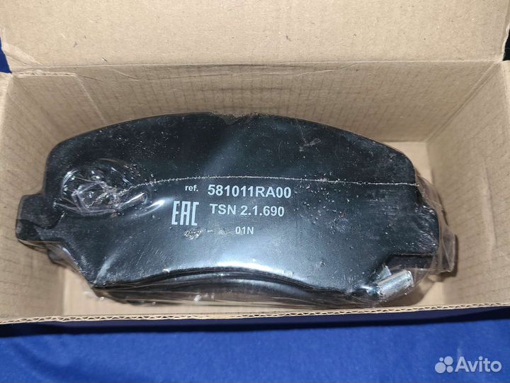 Колодки тормозные дисковые передние Solaris