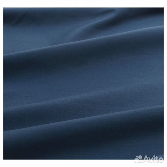 Простынь натяжная Ullvide IKEA 160x200 синяя серая