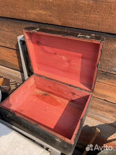 Сундук деревянный старинный шкатулка