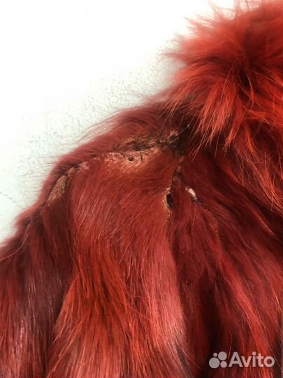 Шуба лиса терракотового цвета 52