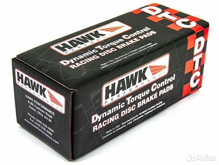 Колодки тормозные HB107U.620 hawk DTC-70 alcon H t