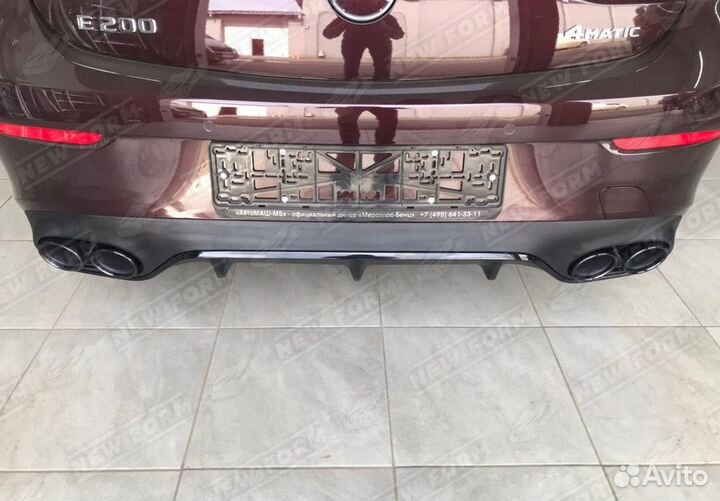 Диффузор 53 AMG черный Mercedes E Coupe C238