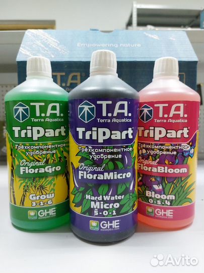 Базовые удобрения от Terra Aquatica Tripart (GHE)