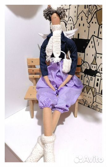 Текстильная кукла Тильда 60см