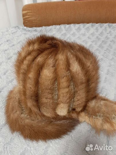 Шапка ушанка натуральный мех женская