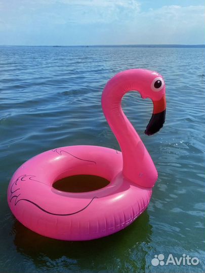 Надувной фламинго 120 см круг