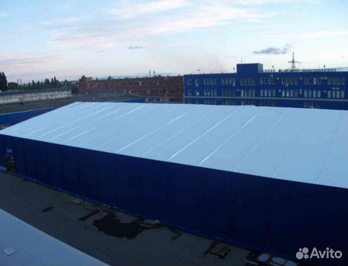 Каркасный тентовый ангар быстровозводимый ангар