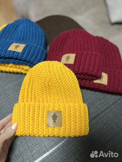 Шапка женская вязаная полушерсть пряжа