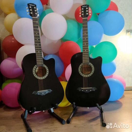 Гитара акустическая, новая + комплект