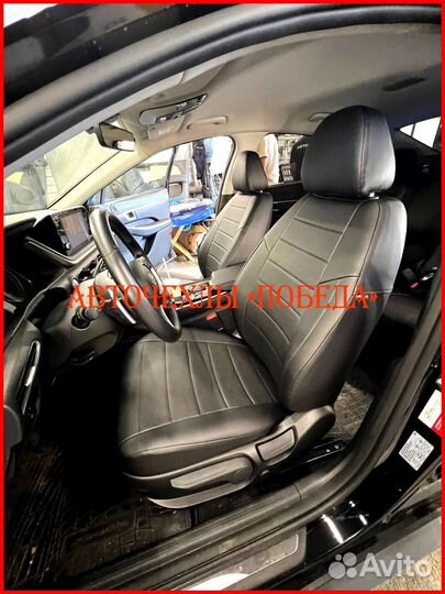 Чехлы Hyundai Sonata из экокожи чёрные Классика