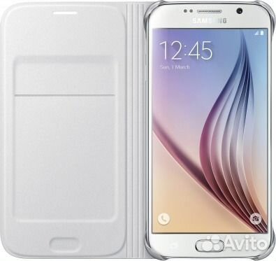 Оригинал Чехол Flip Wallet для Samsung S6 (белый)