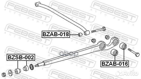 Сайлентблок рычага подвески зад прав/лев BZ