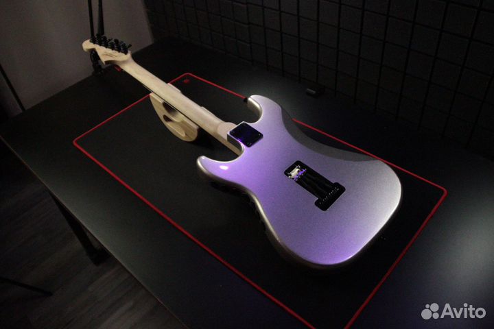 Электрогитара Баритон Stratocaster Серый металлик