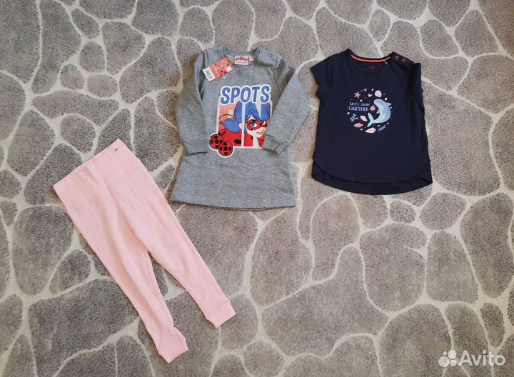 Вещи пакетомдля девочки 86-92 новые