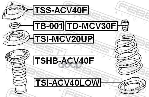 Опора переднего амортизатора (toyota camry ACV4