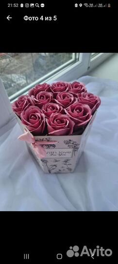 Букет из мыльных роз