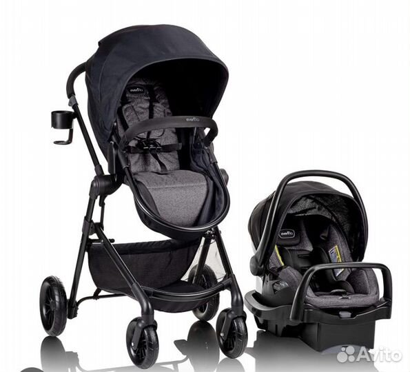 Автокресло с базой и Коляска 3 в 1 Evenflo pivot