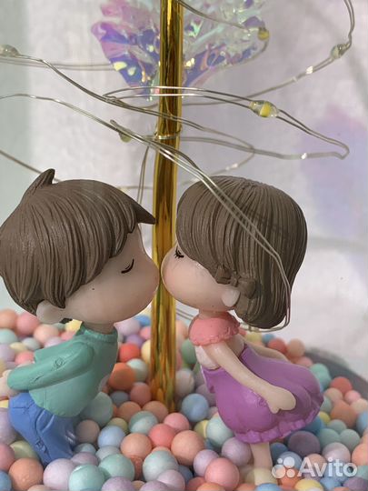 Роза в колбе с подсветкой подарок