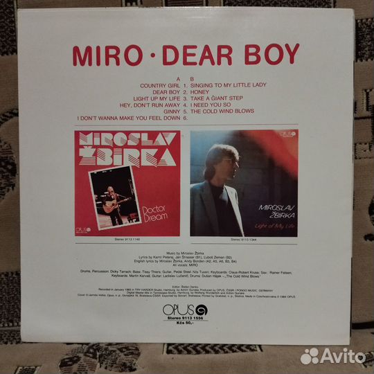 3 диска - Miroslav Zbirka, Чехословакия