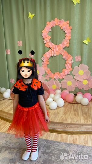Карнавальный костюм для девочки « Божья коровка»