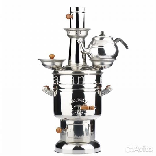 Самовар турецкий фигурный 4л с заварником на углях