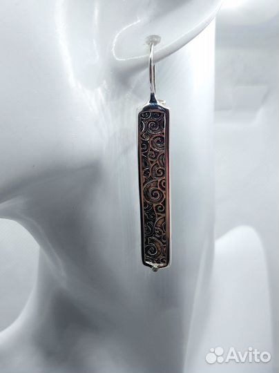 Серебряные серьги дизайнерские