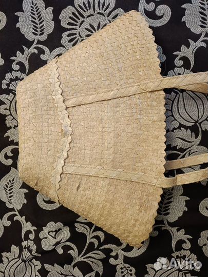 Соломенная сумка женская