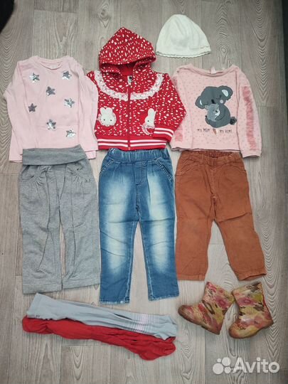 Огромный пакет вещей на девочку