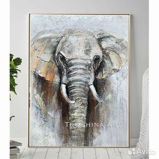 Картина ручной работы Слон
