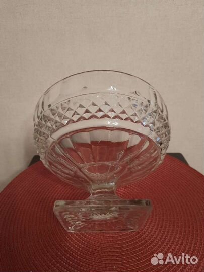 Ваза прессованное стекло 50е большая СССР