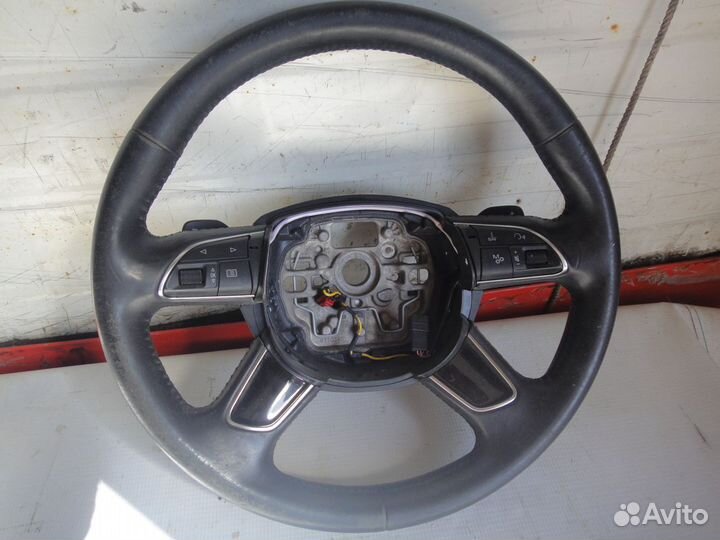 Руль с кнопками кожаный Audi A8 D4 4H 2011-2016