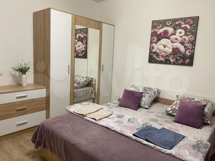 2-к. квартира, 59 м², 3 кровати