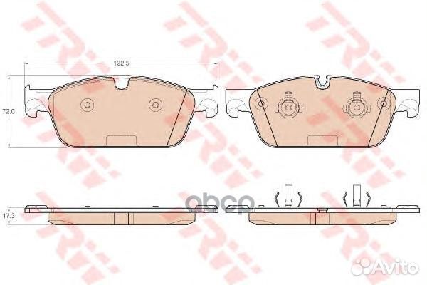 GDB1970 колодки дисковые передние MB GL X166 3