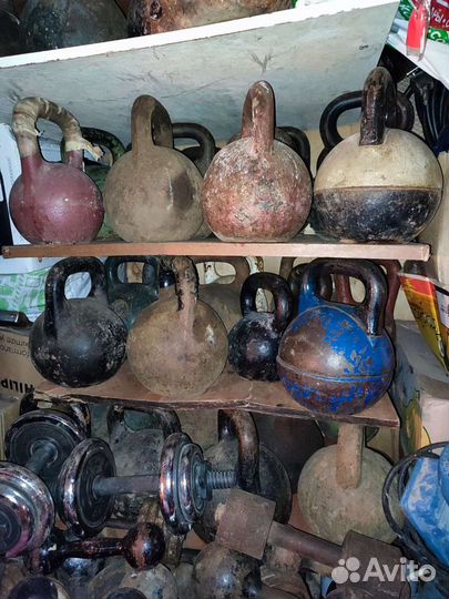 Продам разборную гирю СССР 16,24, 32,кв сборе комп