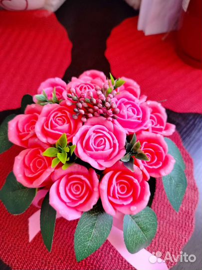 Мыльные букеты ручной работы