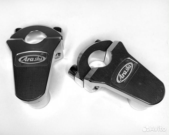 Проставки руля Arashi c 22 мм на 22 мм серебристые