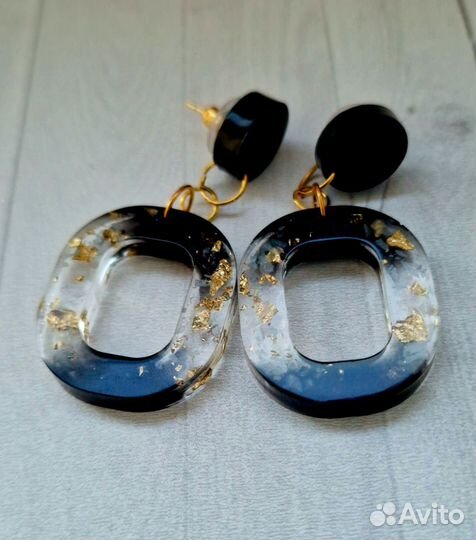 Серьги из эпоксидной смолы