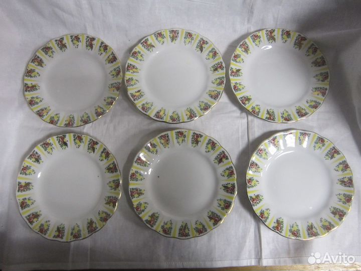 Конфетница синее стекло,блюдца лфз