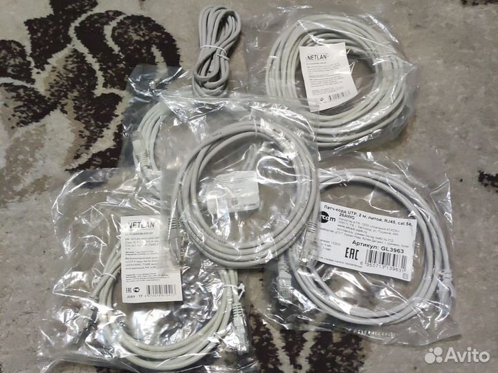 Кабель для компьютера интернетный rj45